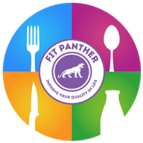 Fit Panther цветно лого с прибори за хранене