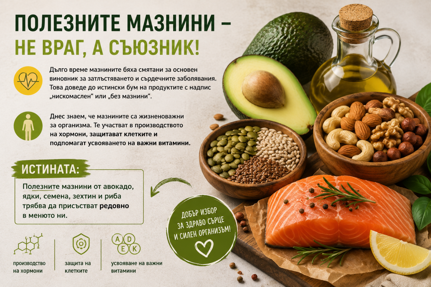 Полезните мазнини – съюзник, не враг | Healthy fats — ally, not enemy