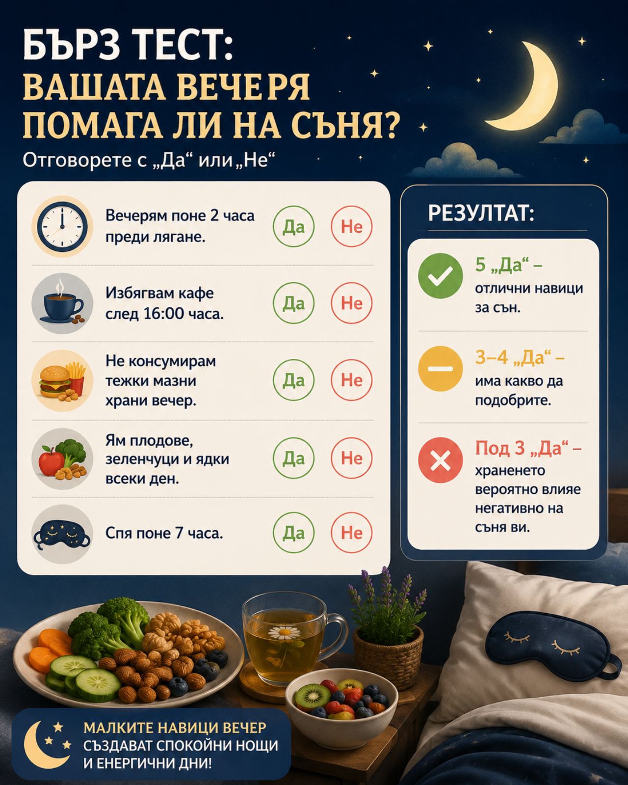 Идеална вечеря за качествен сън Идеална вечеря за качествен сън | Ideal dinner for quality sleep